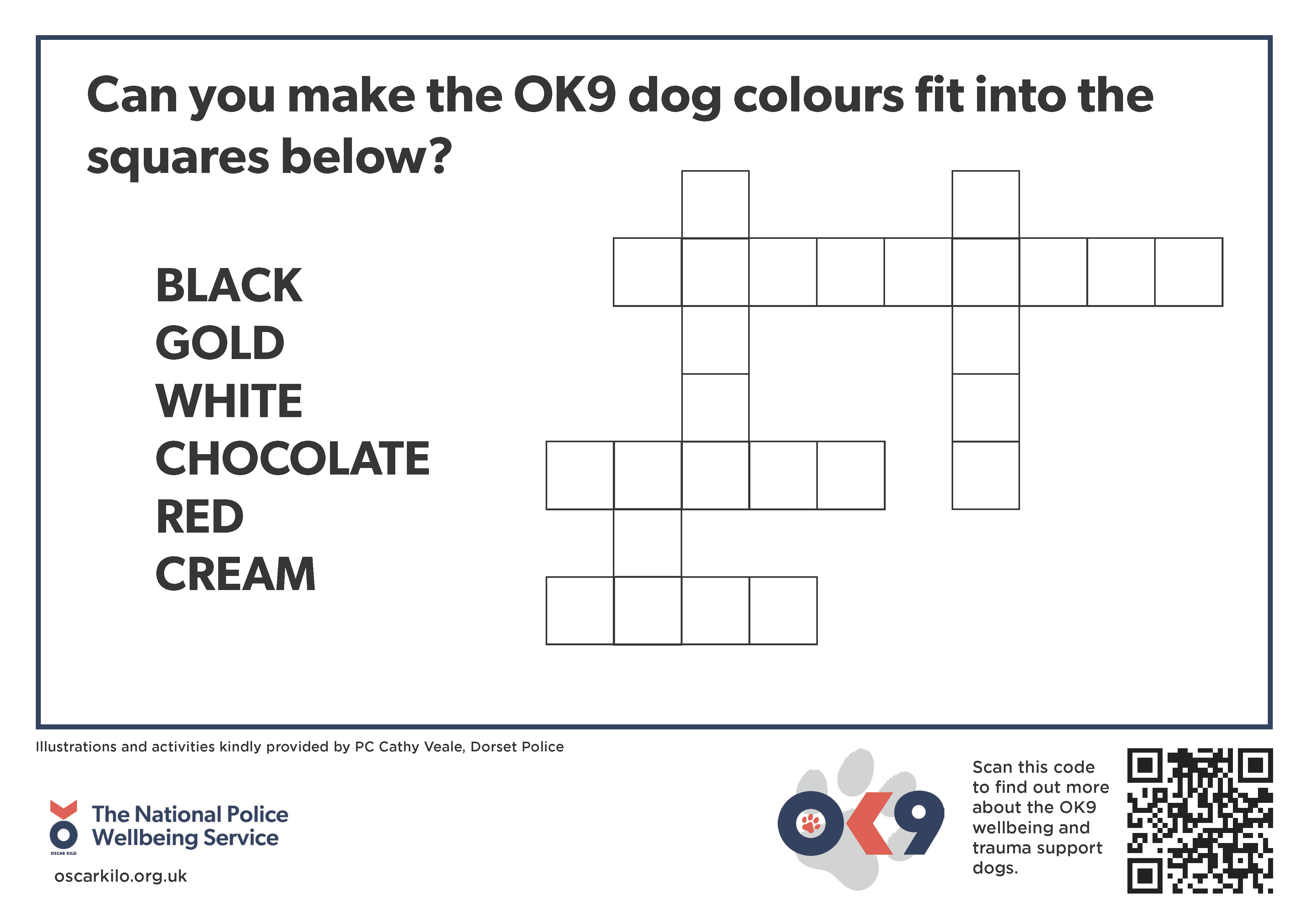 OK9 Dog colours grid